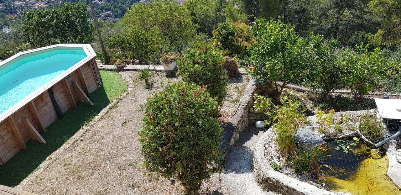 Le Chalet De La Pierreraie Cote D'Azur Piscine Terrasse Et Vue Mer Drap Luaran gambar