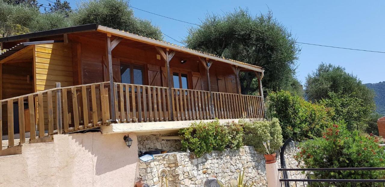 Le Chalet De La Pierreraie Cote D'Azur Piscine Terrasse Et Vue Mer Drap Luaran gambar